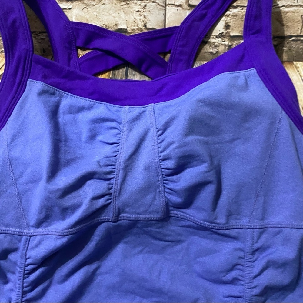 Athleta Purple Scrunch Athletic Tank Top - Picture 3 of 6